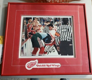 Signed Bob Probert Photo - Framed 8x10 Payback Fight  - Picture 1 of 1