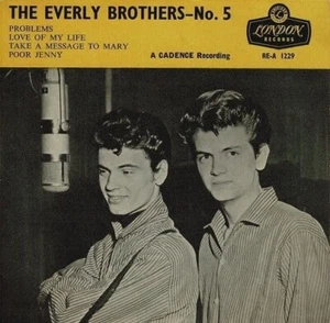 THE EVERLY BROTHERS The Everly Brothers No. 5 EP Vinyl Record 7 Inch London 1960 - Picture 1 of 6