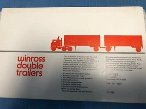 Neu im Karton 1985 Roadway Doubles Winross Truck rauchfrei tierfreier Haushalt - Bild 1 von 8