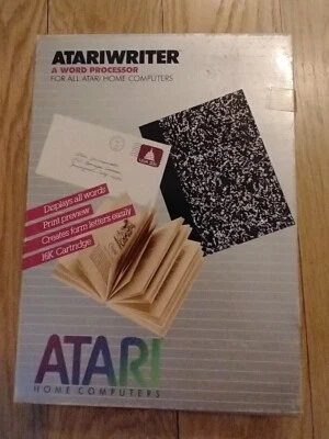 AtariWriter Word Processor For Atari Computers with Box, Cartridge & Quick Ref.  - Image 1 of 4