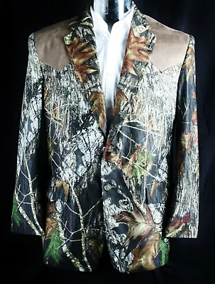 New Mossy Oak Break UP Camo Formal Sport Coat tan yoke  by The Formal Sportsman  - Image 1 of 2