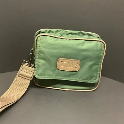 TIME Promotional Collapsible Travel Bag/Gym Bag Green/Tag 21 x 9 x 6” Extended - Image 1 of 4