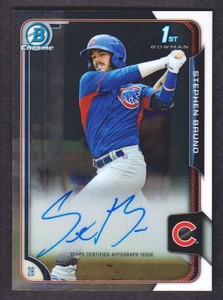 2015 Bowman Chrome Prospect Baseball Auto #BCAP-SB Stephen Bruno