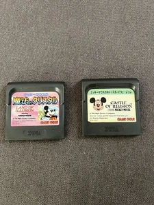 Mickey Mouse Island And Land Of Illusions Sega Game Gear Cartridges. Japan Rare - Picture 1 of 2
