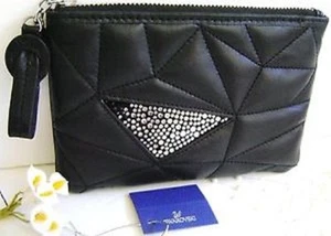swarovski Signa Black  Zip  Pouch 1168922  New  - Picture 1 of 5
