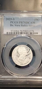 Gorgeous! 2025-S PCGS PR70DCAM Silver Dr Vera Rubin Women's Quarter - Picture 1 of 2