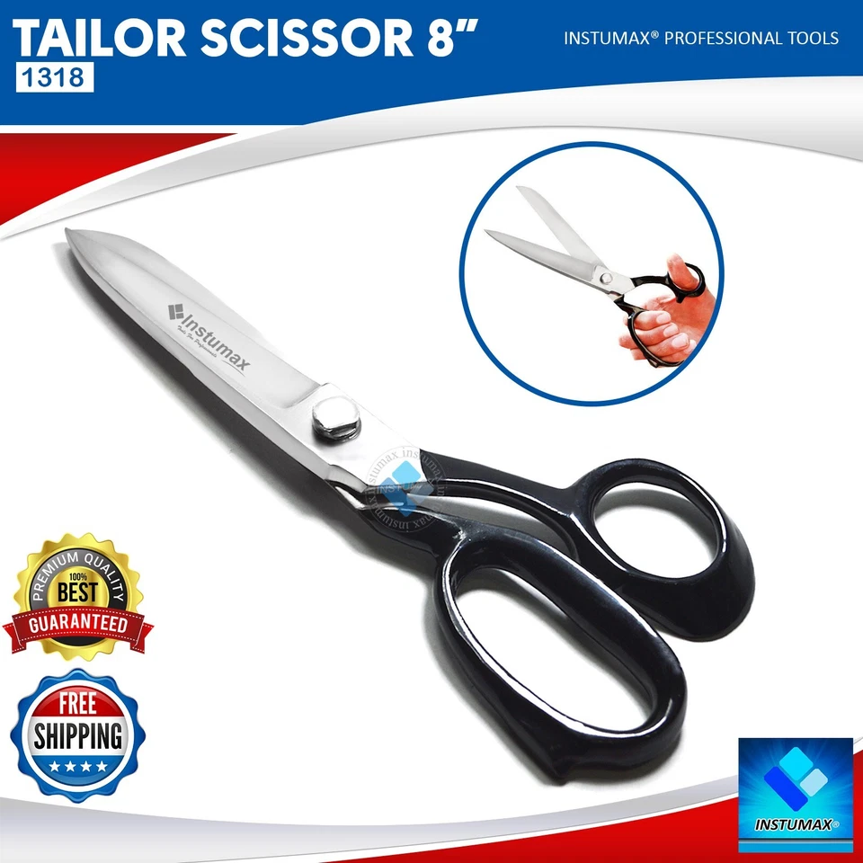 INSTUMAX® Heavy Duty Tailor Upholstery Scissors Sewing Shears Dressmaking Carpet German Gr