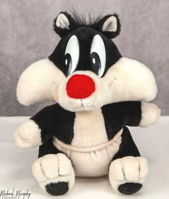 Vintage Dakin Looney Tunes Baby Sylvester 1994 Cartoon Cat Stuffed Animal Plush - Изображение 1 из 4
