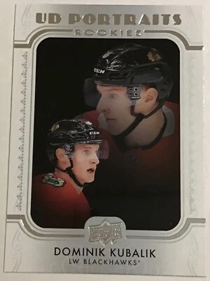 2019-20 DOMINIK KUBALIK UPPER DECK SERIES 2 UD ROOKIE PORTRAITS #P-97 BLACKHAWKS - Image 1 of 2