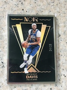 2017-18 Panini Noir Anthony Davis 24/25 Silver Metal Frame #211 Pelicans Lakers