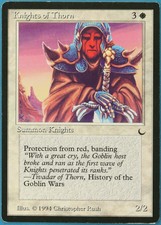 Knights of Thorn The Dark PLD White Rare MAGIC MTG CARD (ID# 206385) ABUGames