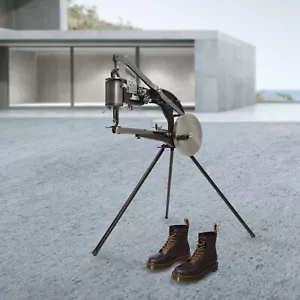 Schuh-Reparatur-Maschine Schwarz Halb-manuell Ledernähmaschine Boden stehend - Bild 1 von 15