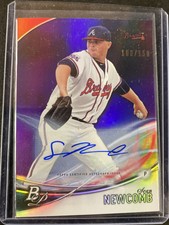 2016 Bowman Platinum Top Prospects Auto Purple /150 Sean Newcomb #TPA-SN Auto