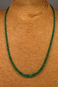 SMARAGD KETTE COLLIER 41,00ct. Classic Schmuck Edelstein Halskette Heilstein NEU - Bild 1 von 3