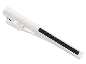 Grom Krawattenklammer 925er Silber Carbon - Picture 1 of 6