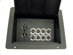 ProCraft Pro Audio FPPL-1DUP8XF Einbau Bühnenboden Box 1 AC Duplex 8 XLR weiblich - Bild 1 von 3