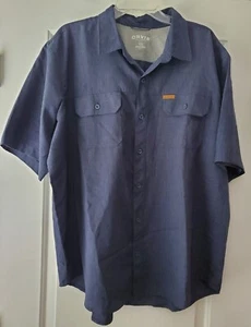 ORVIS Mens Blue Button Up Pockets Resort Camp Shirt Fishing - Size XXL - NWOT - Picture 1 of 8