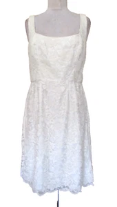 Jill Jill Stuart Lace Sheath Dress Size 10 Ivory Sleeveless - Picture 1 of 7