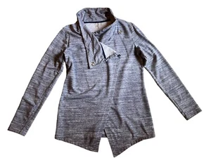 Danskin Jacket Women's Size L Purple Long Sleeve Cowl Neck Button Snap Closure - Picture 1 of 5