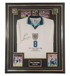 * EURO 96 FRAMED Paul Gascoigne England Signed Shirt Autographed JERSEY * - Picture 1 of 4