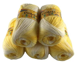 Rainbow Baby wool pack 5 x 100g Cicibebe Batik Yarn wool crochet DK acrylic 14 - Picture 1 of 1
