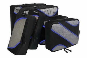 6PCS Packing Cubes Travel Pouches Luggage Organiser Clothes Suitcase Storage Bag - Picture 1 of 24