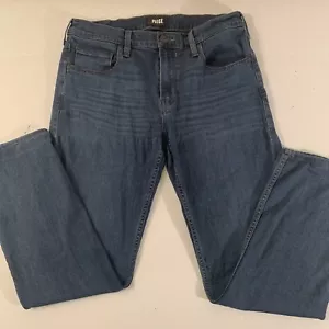 Paige Federal Eppley 30x27 Unisex Low Rise Blue Stretch Denim Zip Front Rayon - Picture 1 of 12