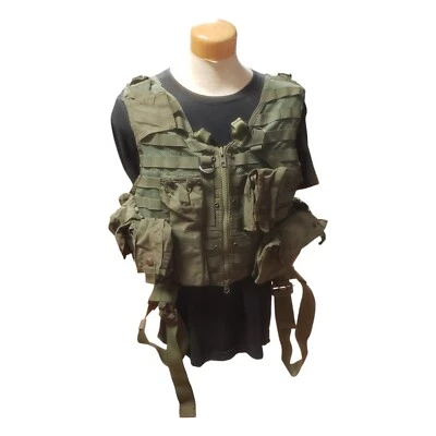 U.S. Armed Forces Olive CWU-33/P22P-18 Adjustable MOLLE Survival Vest - Image 1 of 4
