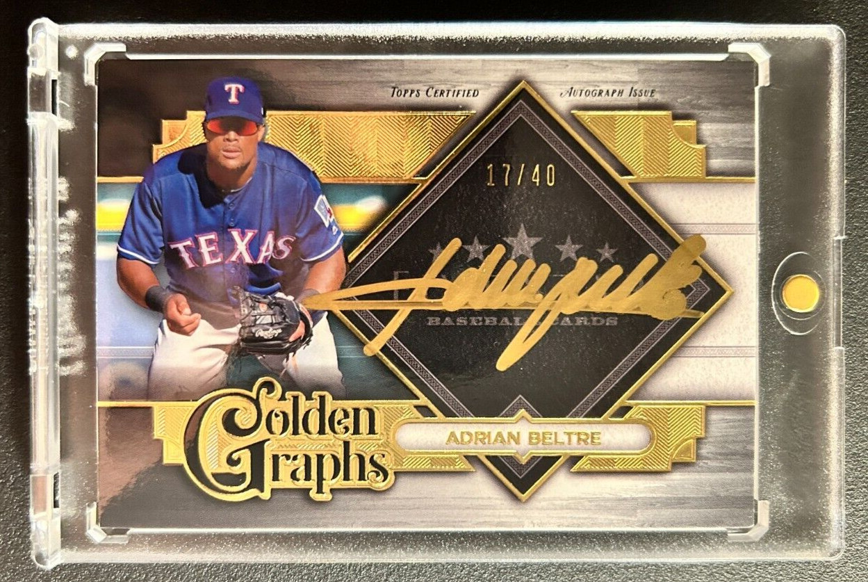 Adrian Beltre AUTO #/40 Topps Five Star 2022 Golden Graphs Autograph HOF Rangers