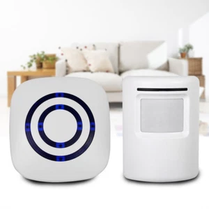 JY Bewegungsmelder Wireless Durchgangsmelder Funkklingel Alarmsystem Funk Alarm - Bild 1 von 12