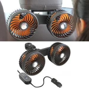 Car Fan Low Noise Cooling Ultra Quiet Backseat Car Cooling Fan USB Charging - Picture 1 of 12