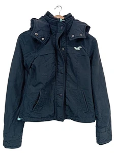 Hollister Giacca Outdoor Donna Blu Antipioggia con Cappuccio (IT 40, EU 36) - Foto 1 di 4