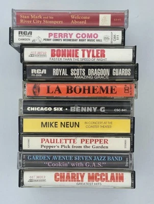 10 Lot Cassette - Rock - Country - Love - Bonnie Tyler, Benny G, Mike Neun, Etc Foto 1 de 4