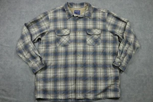 Pendleton Shirt Jacket Mens 2XL Blue Gray Plaid Wool Board Shirt Jac Workwear - Picture 1 of 11