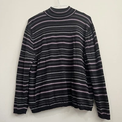 VTG Pendleton 100% Merino Wool Sweater Size 2X Mock Neck Striped Preppy Classic* - Image 1 of 4