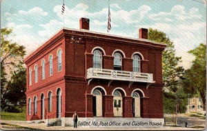 POSTAMT und ZOLLHAUS Belfast, Maine ME UDB Postkarte - Bild 1 von 2