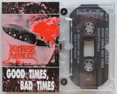 NUCLEAR ASSAULT - GOOD TIMES (UNDER ONE FLAG TFLAG107) 1988 UK CASSETTE TAPE EP - Image 1 of 2