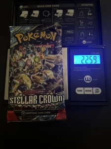 Pesado! Pokemon Stellar Crown Booster Pack 22,59 gramos sellado - Imagen 1 de 5