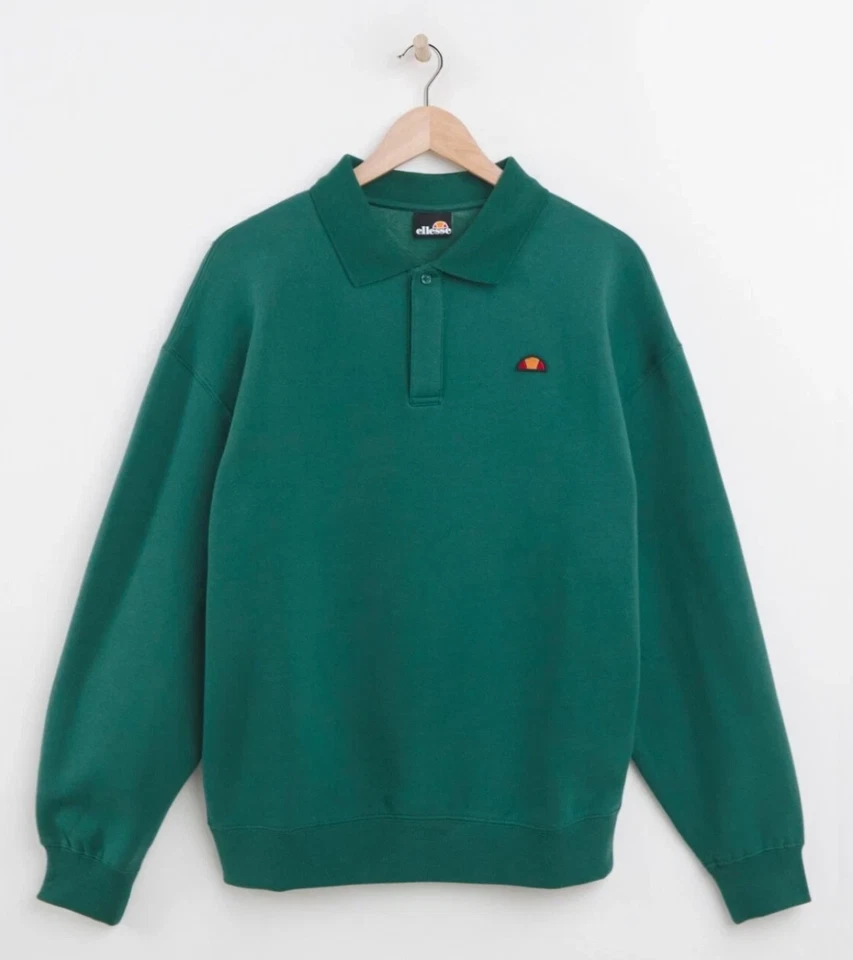Sudadera de hombre Ellesse polar Etona verde oscuro - Nueva Foto 1 de 3