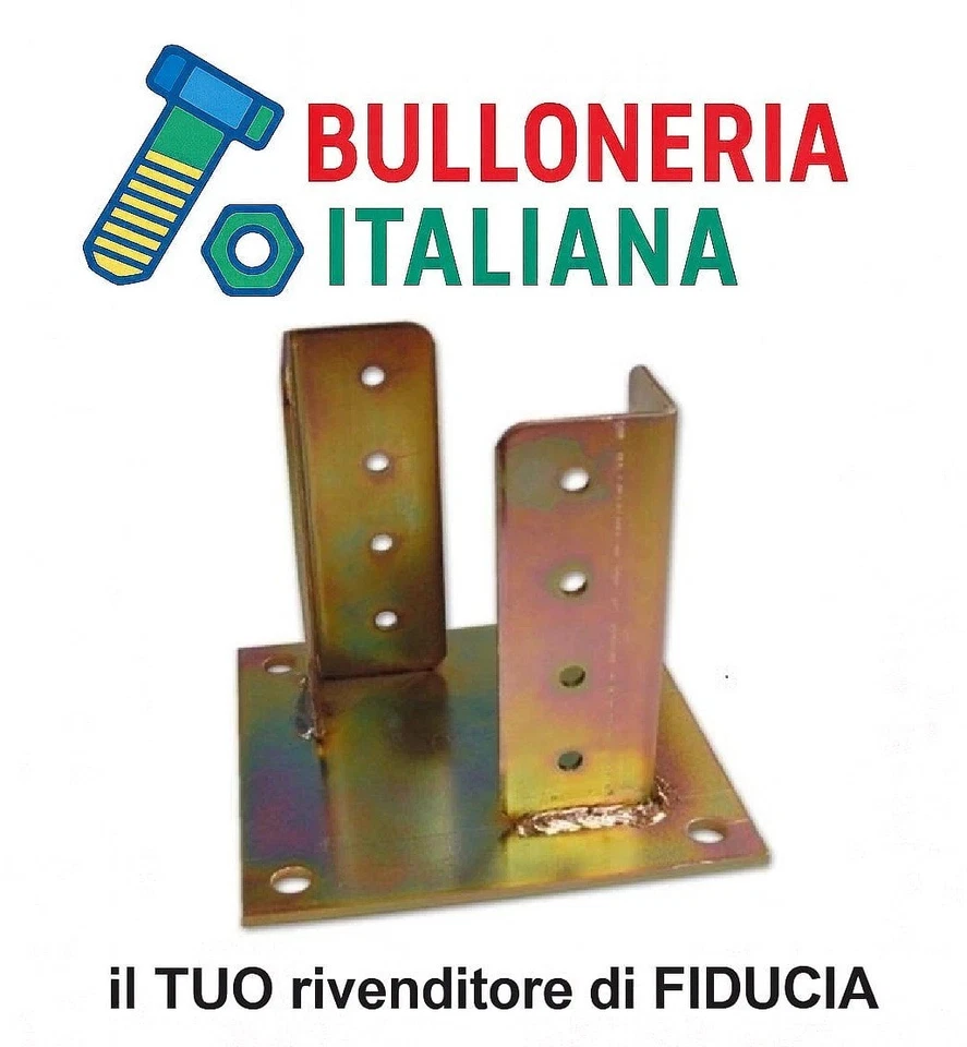 Supporto Metallico pesante-4mm-Travi 120x120mm Zincato-staffa angolare piastra - Immagine 1 di 2