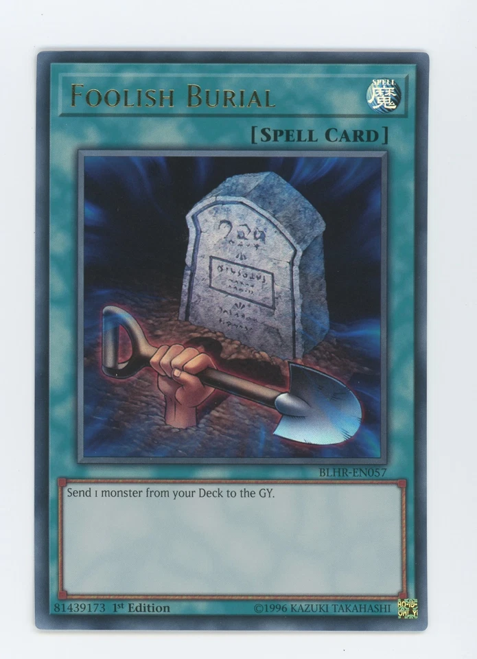 Yugioh Foolish Burial BLHR-EN057 Ultra Rare 1st Edition NM - Image 1 of 1