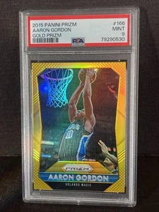 2015 Panini Prizm Aaron Gordon Gold /10 #166 Denver Nuggets PSA 9 Mint - Bild 1 von 4