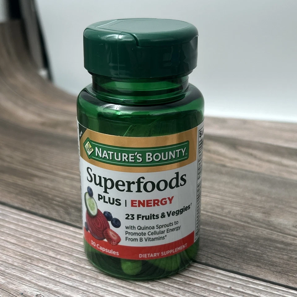 Suplementos dietéticos Nature's Bounty SUPERFOODS Plus ENERGY 30 cápsulas à venda - Imagem 1 de 4