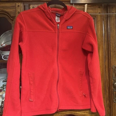 Sudadera con Capucha Patagonia Niños Polar con Cremallera Talla XL (14) Roja Manga Larga Bolsillos con Cremallera Foto 1 de 4