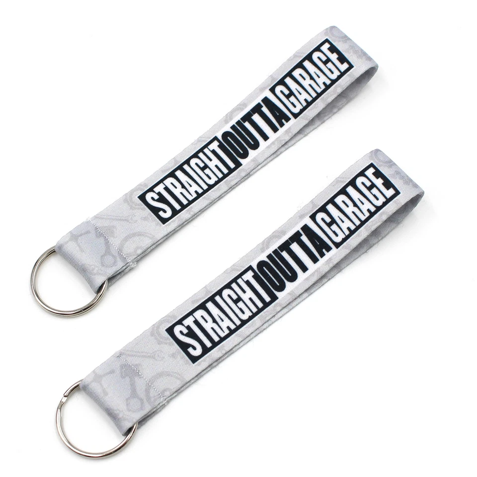 VMG-STORE 2er Set Tuning Schlüsselband Schlüsselanhänger Auto Zubehör 17 Straight Garage