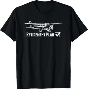 T-Shirt Luftfahrt Flug Fliegen C172 Flugzeug Ruhestand Pilot Geschenk Unisex - Bild 1 von 2