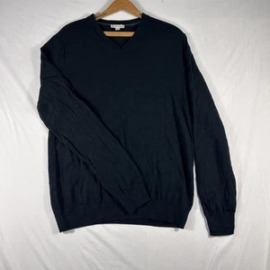 Gap Mens Extra Fine Merino Wool Sweater Jumper Black Size Medium Classic - Picture 1 of 5