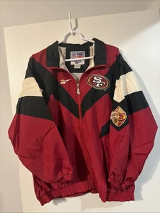 Vintage San Francisco 49ers Reebok Pro Line 50 Years Jacket Size L Windbreaker - Picture 1 of 6