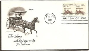 US SC #1907 Transportation issue/ Surrey. Artmaster Cachet. - Picture 1 of 1