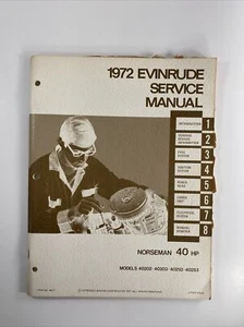 1972 Evinrude 40 HP OMC Outboard Service Shop Manual 4817 FREE 1st CLASS MAIL - Imagen 1 de 12